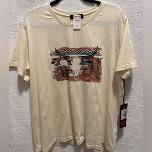 Rock & Roll Cowgirl Cream Graphic Tee